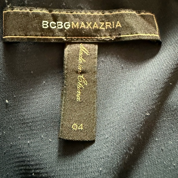 BCBGMaxAzria Black Ruffled Midi Dress - Picture 3 of 3